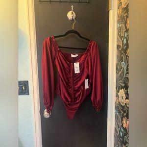 ASTR The Label Burgundy Top